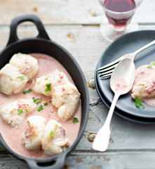 Lotte au beurre rouge