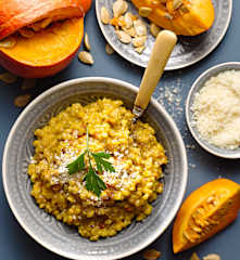 Dýňové kroupoto s parmazánem