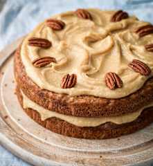 Salted Caramel Pecan Parsnip Cake