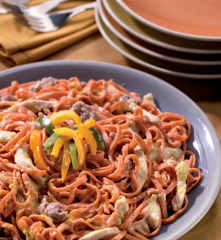 Tagliatelle salsiccia e peperoni