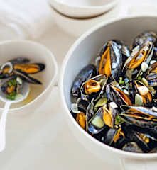 Moules marinières au gingembre