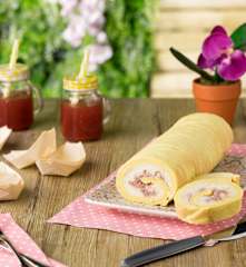 Girelle alle nocciole con crema alla crescenza e prosciutto crudo