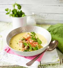 Mexikanische Maiscremesuppe mit Pute