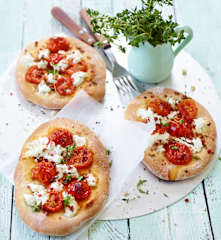 Mini-Pizzen mit Ziegenkäse