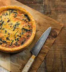 Tarte com base crocante de arroz