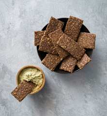 Seeded tahini crackers