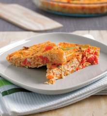 Tortilha de legumes no forno