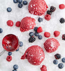 Sorvete de frutos vermelhos