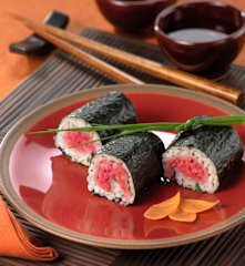 Sushi allo spada affumicato