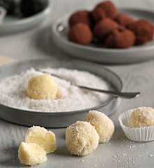 Trufas de chocolate blanco