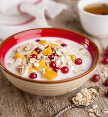 Havermoutpap met vers fruit