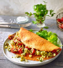Tomaten-Bulgur-Pfannkuchen