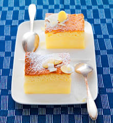 Gâteau magique au chocolat blanc