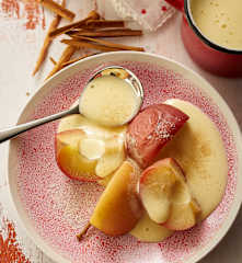 Apples with Cider Sabayon Sauce