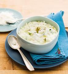 Risotto aux herbes et fromage de chèvre