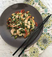 Spicy prawn salad (Brett McGregor)