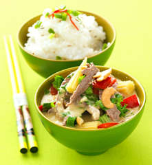 Manzo al tamarindo con riso