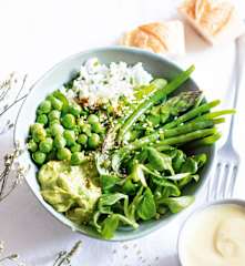 Bowl de légumes tout vert