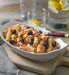 Tortiglioni en ensalada de moje murciano