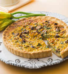 Quiche de flor de calabaza