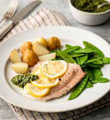 Salmon Fillets with Salsa Verde