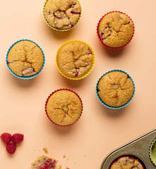 Haferflocken-Himbeer-Muffins