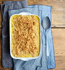 Crumble de frango e legumes