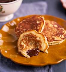 Panquecas com creme de avelã