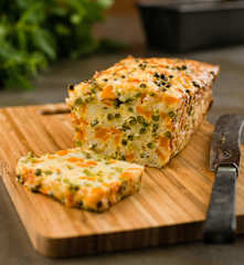 Pudim de ervilhas com cenoura