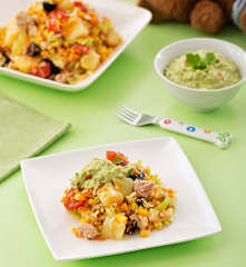 Ensaladilla con salsa de aguacate