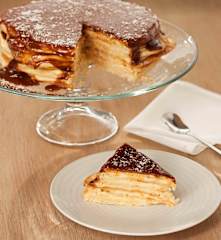 Milhojas de crema y toffee