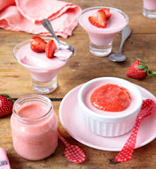 Mousse à la fraise sans œufs