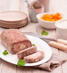 Three meat roulade