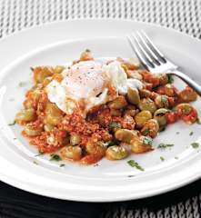 Favas no forno