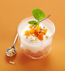 Tartare d'abricots mousse de mascarpone