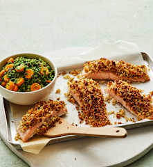 Lachs mit Bröselkruste