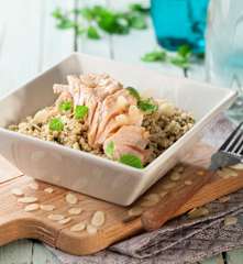 Bulgur aromatico con salmone