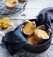 Lemon and lime polenta cakes