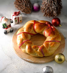 聖誕花圈麵包