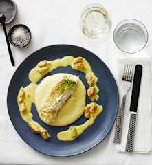 Skrei mit Muschelragout