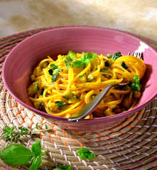 Linguine alla carbonara di zucchine