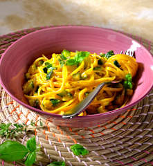 Linguine alla Carbonara mit Zucchetti