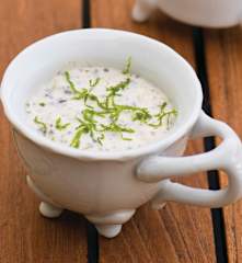 Mousse de lima com chocolate