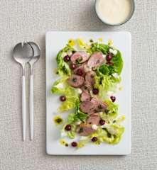 Duck and cherry salad
