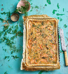 Tarte de salmão e tomate seco