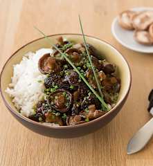 Setas shiitake caramelizadas