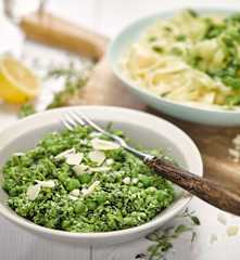 Hráškové pesto se špenátem