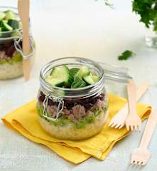 Salade de boulgour aux haricots rouges et au thon