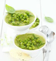 Flans de petits pois