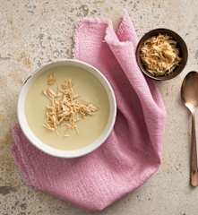 Creamy chicken cauliflower soup